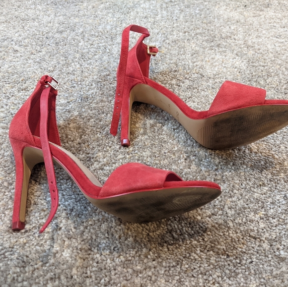 ALDO Red Vegan Suede Stilettos 6.5 - Picture 2 of 6